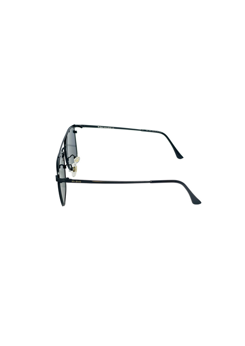 Tom Hardy Black Full Rim Metal Aviator Sun Glasses