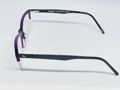 Page 4 Half Rim Acetate Rectangle Eye Glasses