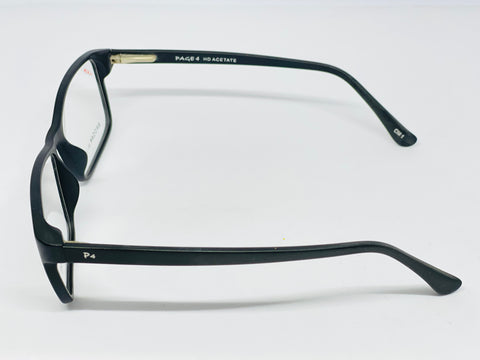 Page 4 Black Full Rim Acetate Rectangle Eye Glasses