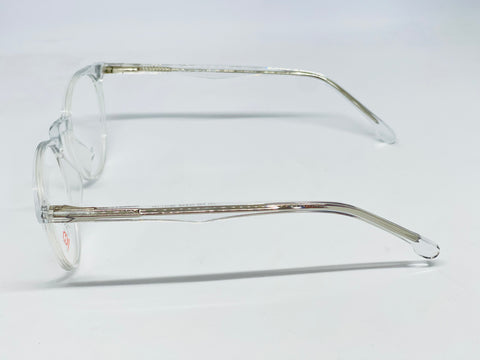 Fueel Transparent Full Rim Acetate Round Eye Glasses