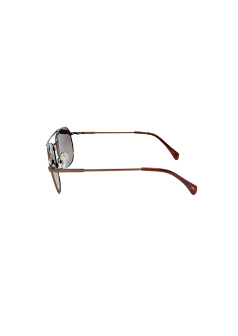 Farenheit Brown Full Rim Aviator Sun Glasses