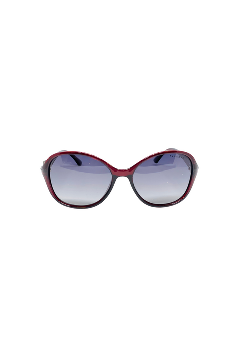 Farenheit Red Full Rim Acetate Oval Sun Glasses