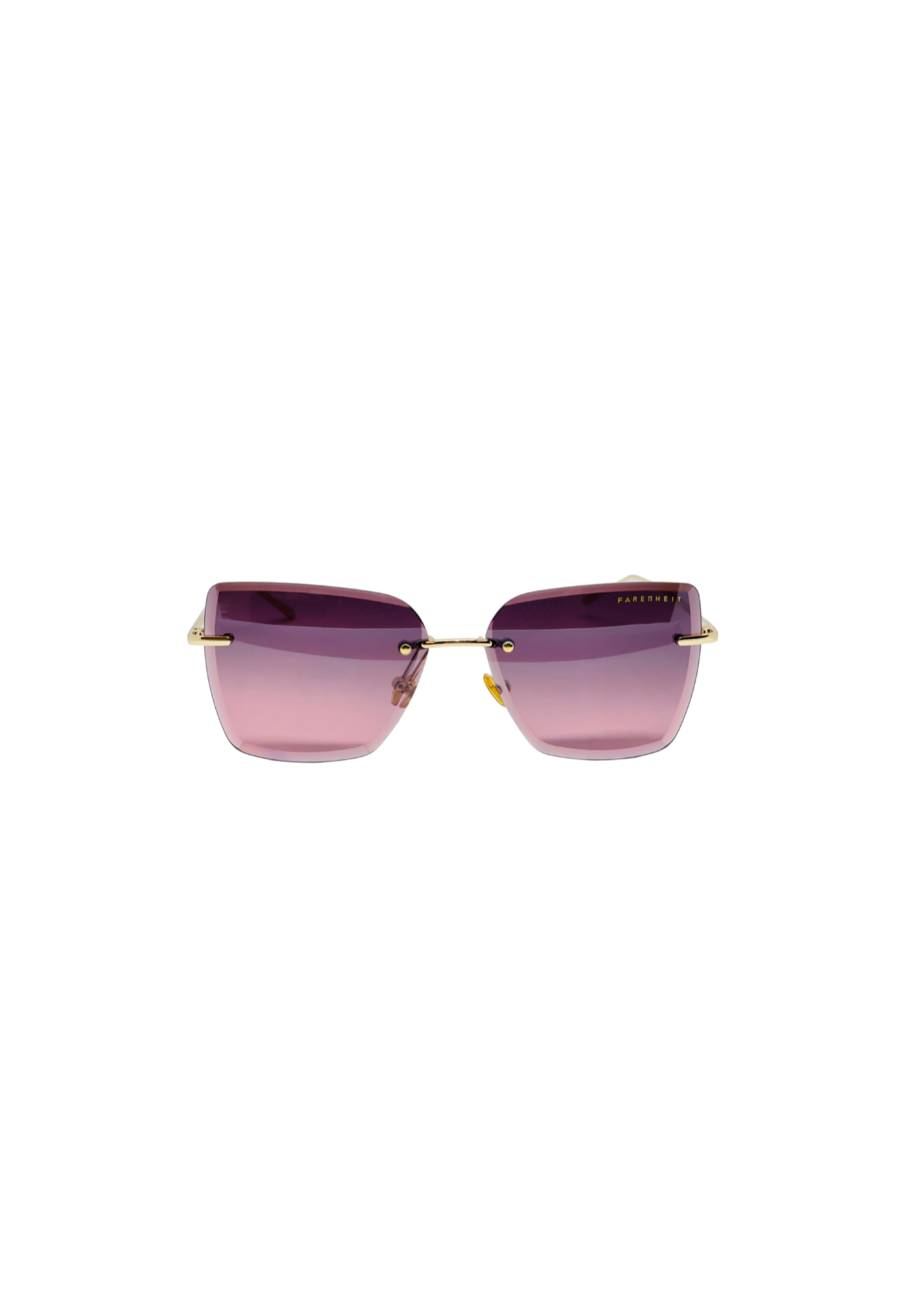 Farenheit Rim Less Metal Square Sun Glasses lensondoor