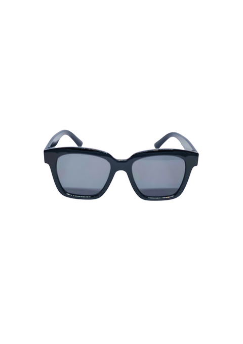 Leo Black Full Rim Acetate Square Sun Glasses