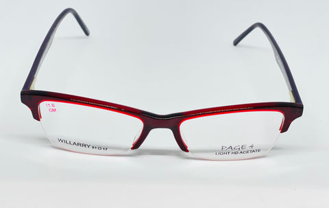Page 4 Half Rim Acetate Rectangle Eye Glasses