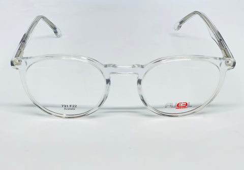 Fueel Transparent Full Rim Acetate Round Eye Glasses