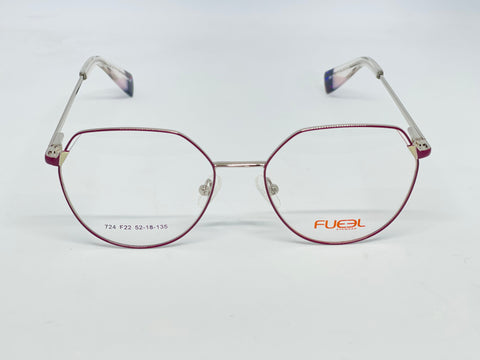 Fueel Wine Full Rim Metal Geometric Eye Glasses